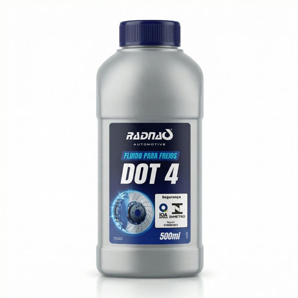 Fluido De Freio Dot 4 Radnaq 500 Ml Para Abs Freio A Disco E Tambor