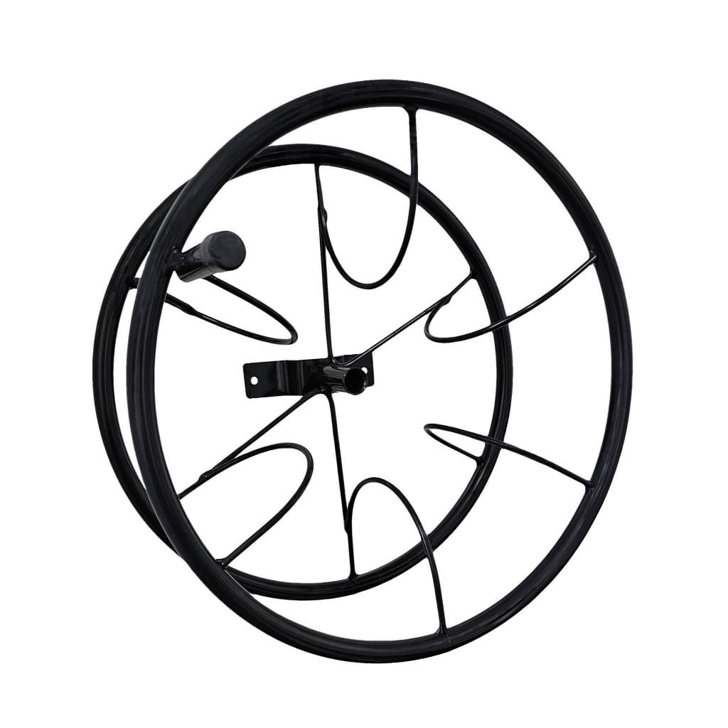 Suporte parede giratório enrolador mangueira borracha tubular aço c/ Kit Instalação