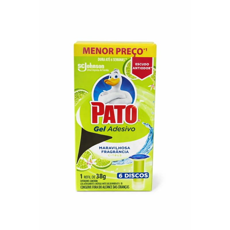 Pato Gel Adesivo Citrus 6 Discos Limpeza Sanitário Antiodor