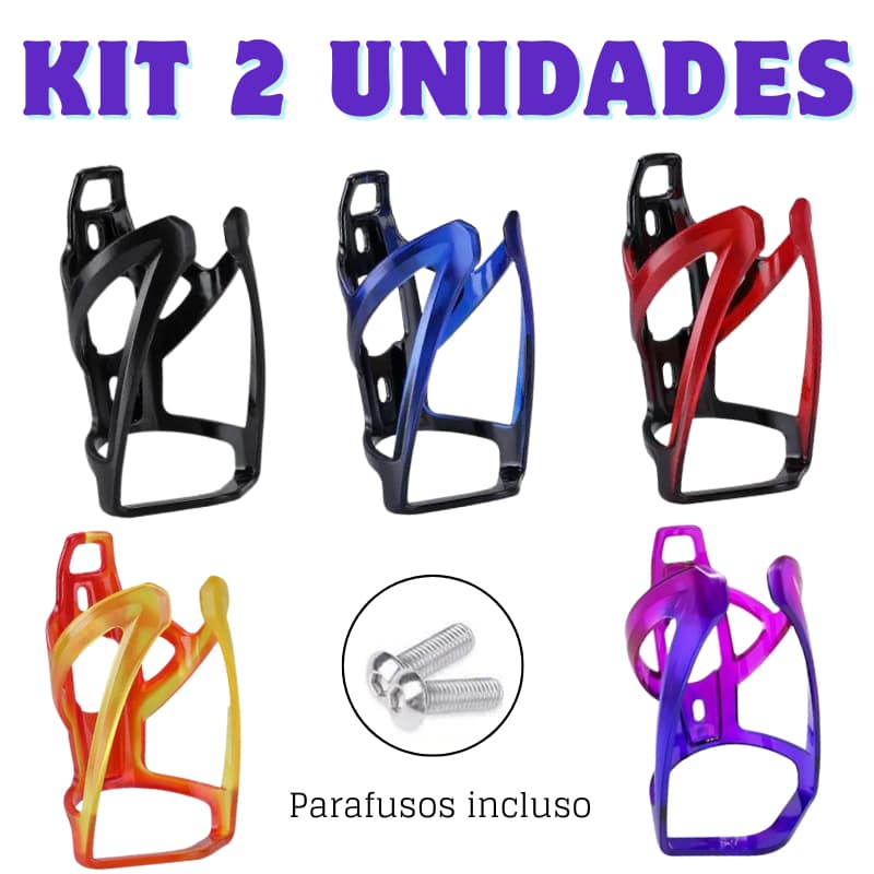 Kit 2 Suporte para Garrafa de Bicicleta Universal Leve Resistente MTB Speed Porta Caramanhola
