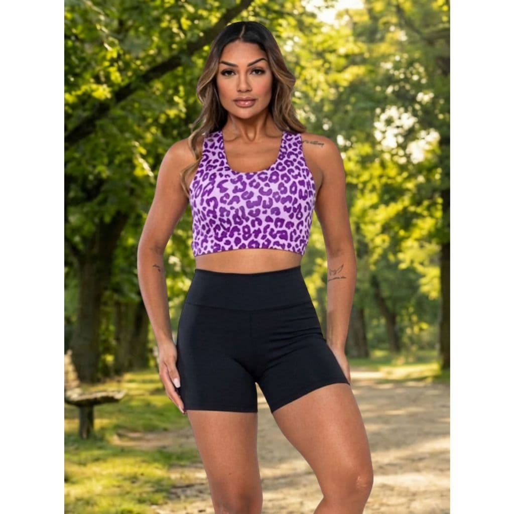 Top Feminino Virginia para Corrida Alta Sustentação Fitness Sem Bojo Respirável Compressão Academia Treino Confortável