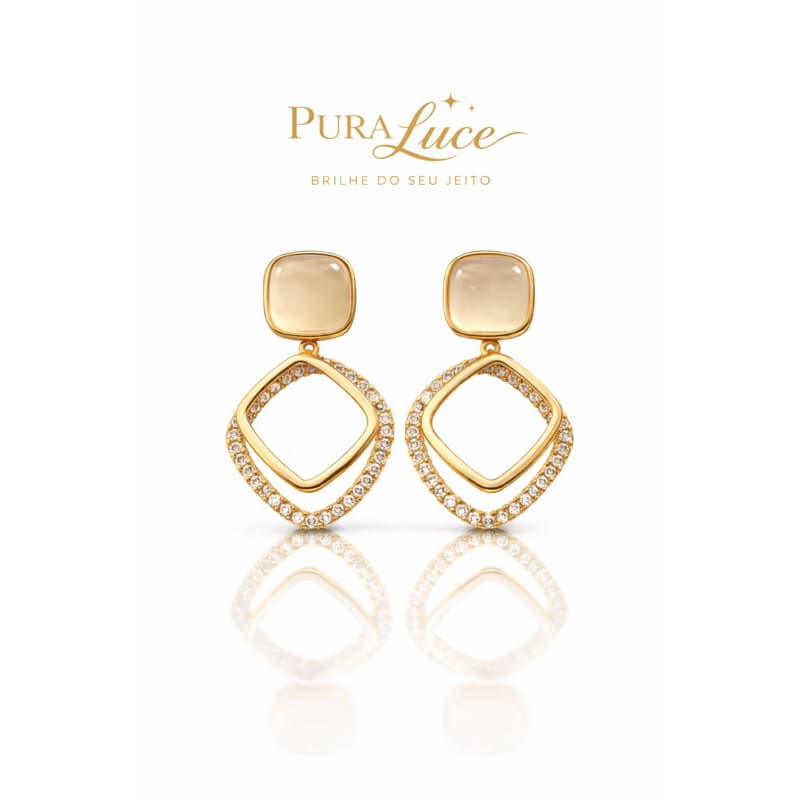 Brincos elegantes modernos dourado prata feminino festa qualidade premium strass pedras geométricos lindos.