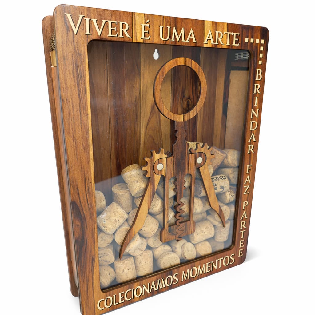 Porta Rolhas com Abridor Decorativo MDF Grife de Boteco