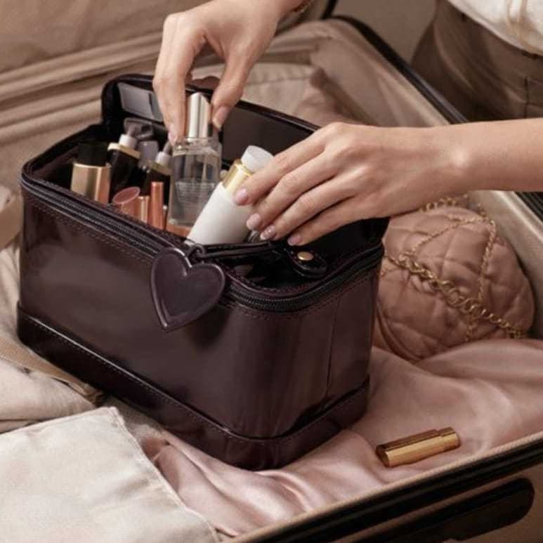 Bolsa Feminina Necessaire Baú | Estruturado com Coração | Bolsa de Mão Pequena | Lindas Cores | Ótima para Presentear