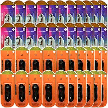 KIT COM 30 CABOS 15 CABOS COMPATIVEL PARA IPHONE 15 CABOS SMARTPHONE V8 NO ATACADO PARA REVENDA