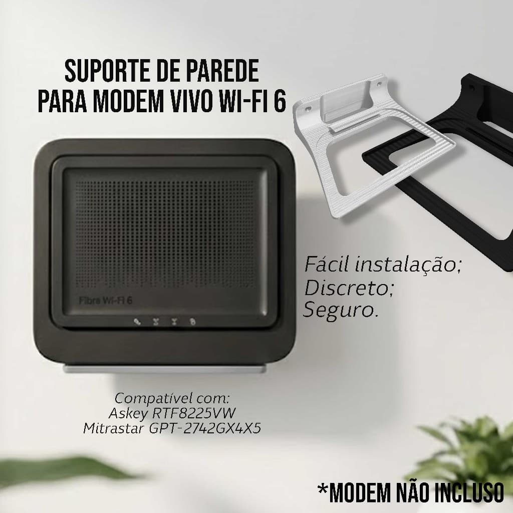 Suporte de parede para Modem Vivo Fibra 6 Wi-Fi