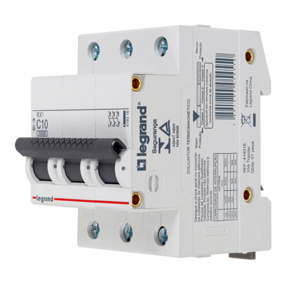 Disjuntor Tripolar 10a Curva C Legrand