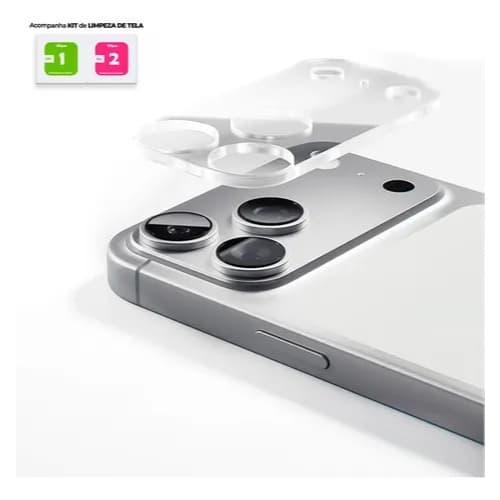 Película de Proteção para Câmera Transparente iPhone 17 17 Air 17 Pro 17 Pro Max Premium_KTX