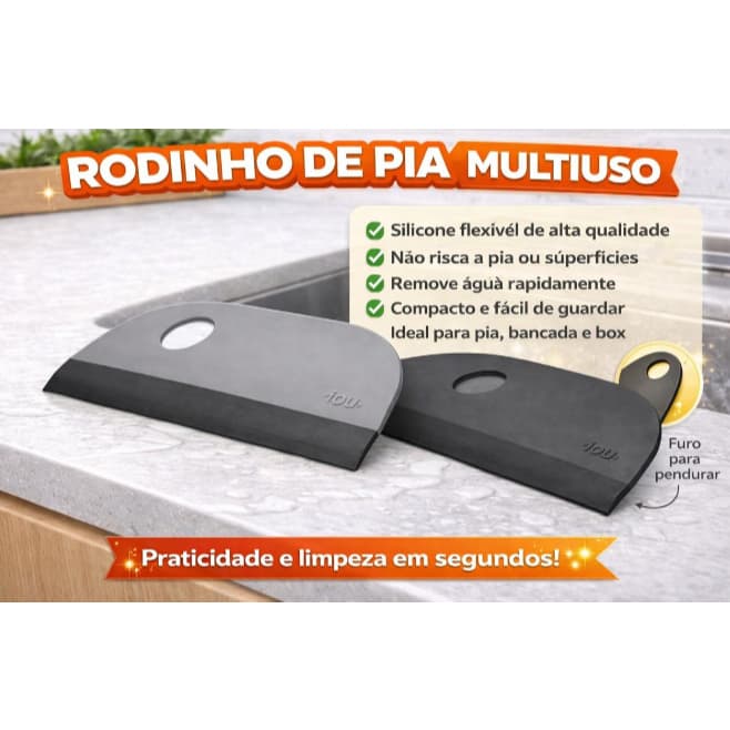 Rodinho de Pia Rodo para Cozinha Organizador de Bancada OU