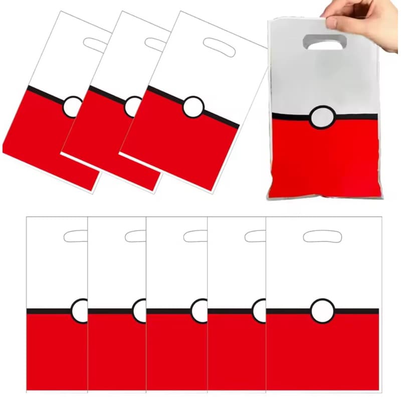 Sacola Saquinho Pokebola Pokémon para doces lembrancinhas