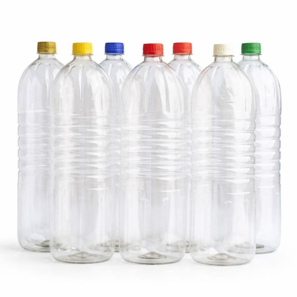 5 Garrafas PET 2L p/ Armazenar Alimentos Plastico Reforçado Virgem c/ Tampa e Lacre, Frasco, Atacado