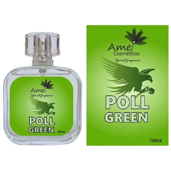 Perfume Poll Green Masculino Amei Cosméticos Alta Fixação 33% de Essência Importada EDP