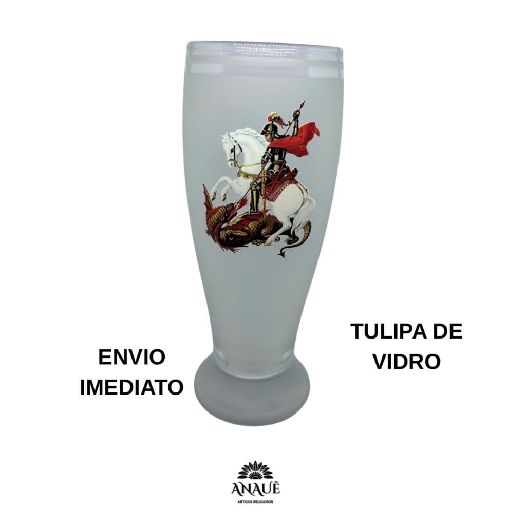 Tulipa de Vidro São Jorge / Ogum 300ml