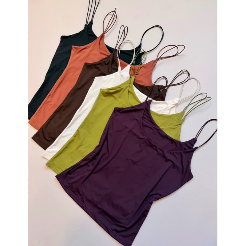 Blusa Feminina Regata alcinha fina dupla Poliamida Básica dia a dia estilo Lançamento