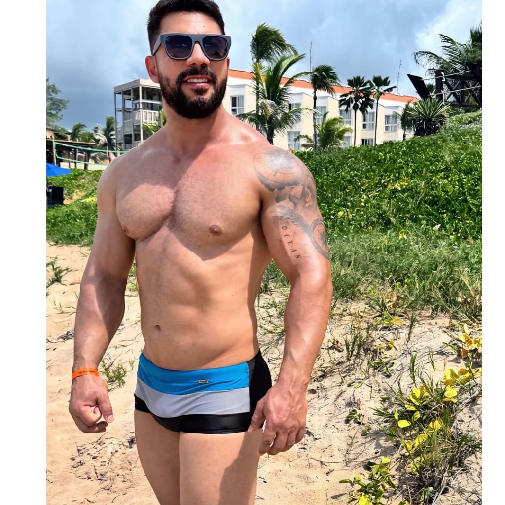 Sunga Listrada Masculina Cores Lisas Hoggi Wear