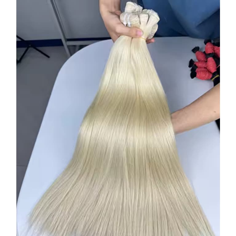 Cabelo Liso na Tela 50cm 100grs Humanizado Natural Fibra Loiro Claríssimo Brasileiro do Sul Beauty Cabelos