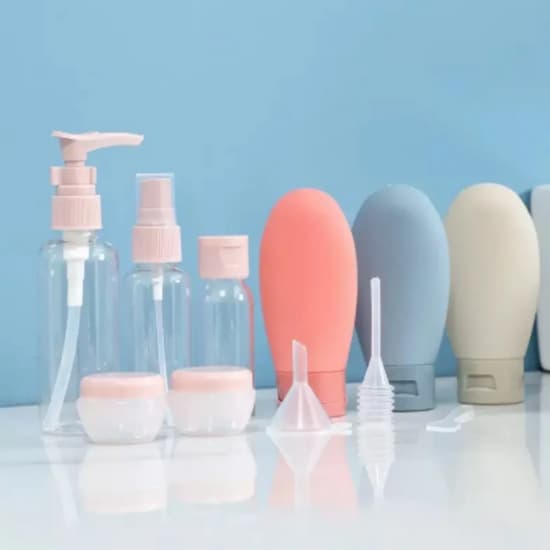 Kit Viagem 11 Itens Frascos Potes Spray Cremes Shampoo
