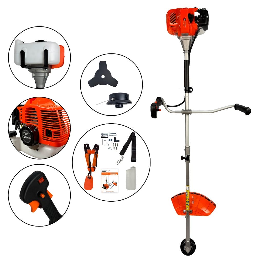 Roçadeira a Gasolina Profissional Bipartida 52cc 2,5hp FAK520RB Carbon Fak