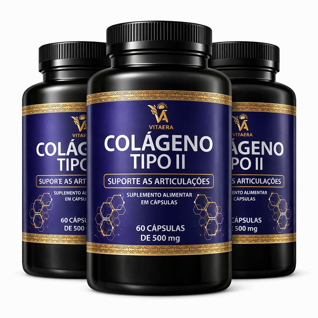 Colageno Tipo 2 Não Hidrolisado 40 mg Articulação Cartilagem Ossos Joelho - PRODUTO PRONTA ENTREGA