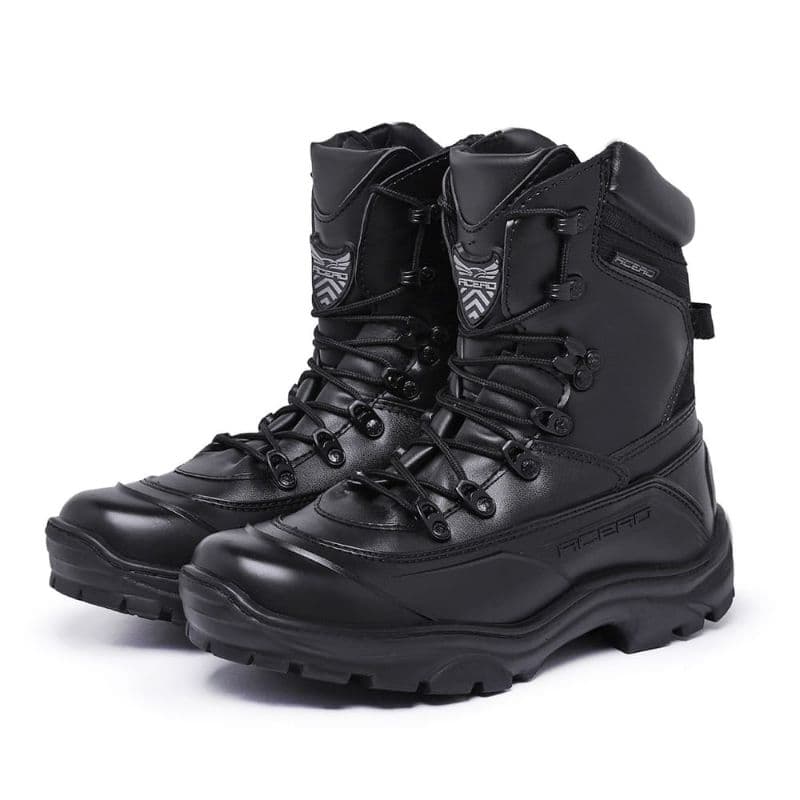 Coturno Bota Tático Militar Preto Acero Tiger, Resistente Antiderrapante Confortável para Serviço, Trilha e Uso Diário