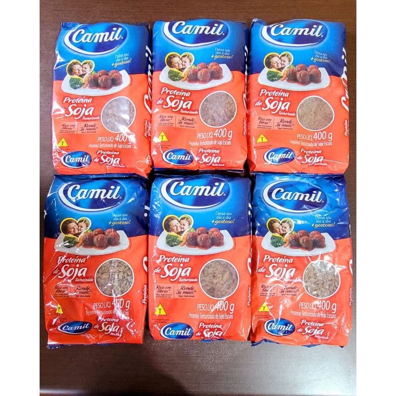 Proteína de Soja Texturizada Escura Camil Pct 400g (6x400G)