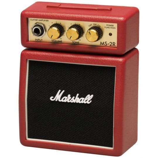 Mini Amplificador Guitarra Marshall MS-2R Red Vermelho Portátil Original Novo