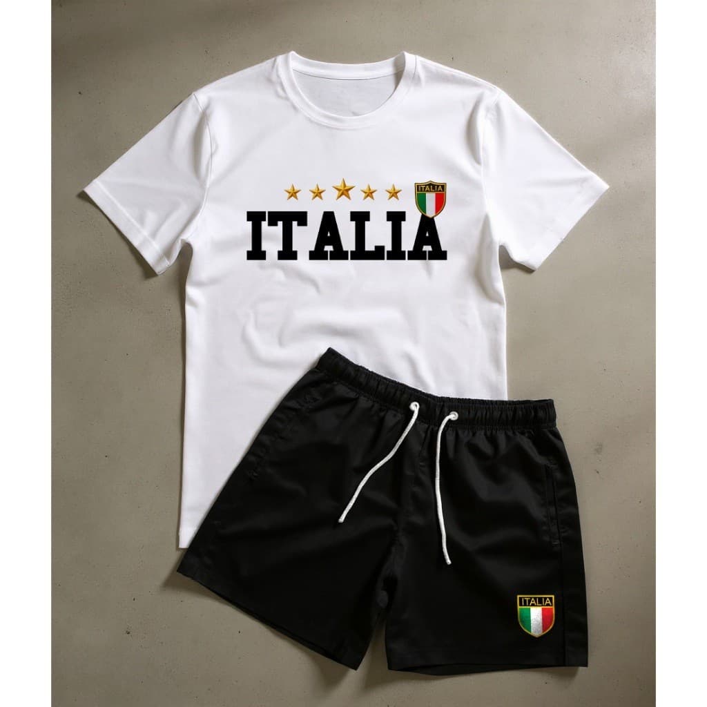 Kit Short e Camisa Masculina Treino Academia Fitness Bermuda e Blusa 100% Algodão Premium Varias Cores Lançamento 2026