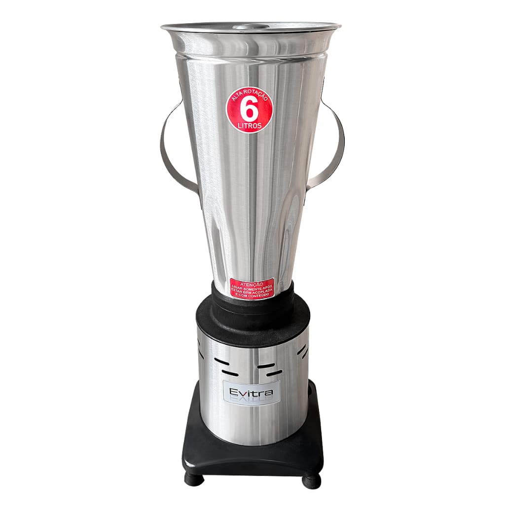 Liquidificador Alta Rotação 6 Litros 1200w Profissional Industrial Em Inox para Sucos Shakes Caldos