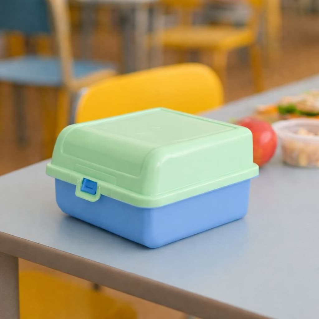 Sanduicheira Porta Sanduiche Lancheira Infantil Grande 1,3lt Marmita Dupla