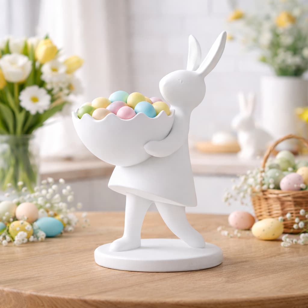 Coelho Páscoa Enfeite Decorativo Mesa Posta Ovo Chocolate