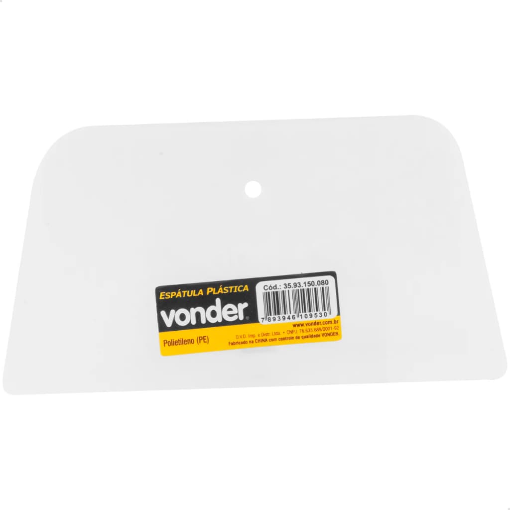 Espátula Multiuso de Plástico para Massa Corrida 150x80mm Vonder Cola Adesivo