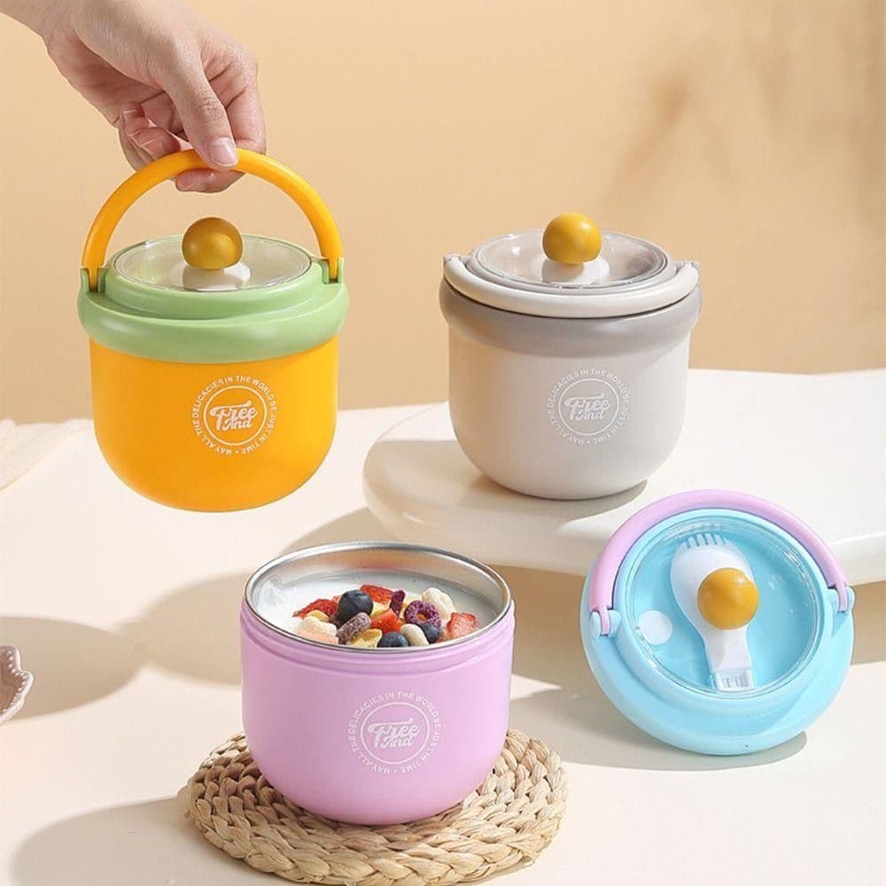 Pote Hermético Com Alça e Colher Dobrável 600ml