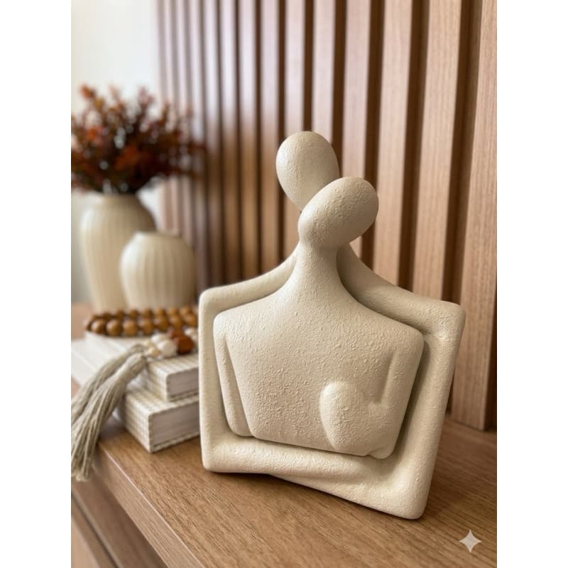 Casal decorativo branco off cerâmica Decoração de sala Home decor