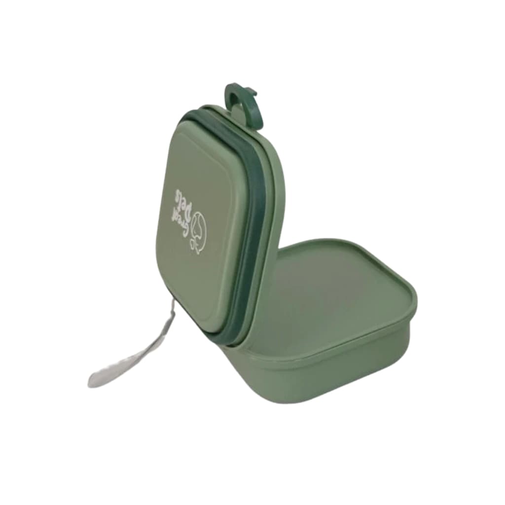 Lancheira Pet Comedouro e Bebedouro de Viagem 2 em 1 Great Pets - Portátil e Compacto Verde