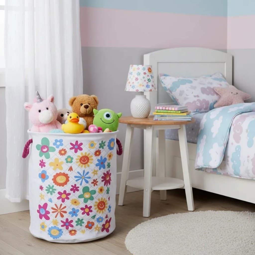 Cesto Organizador Infantil Estampas Variadas Meninas 35x45cm
