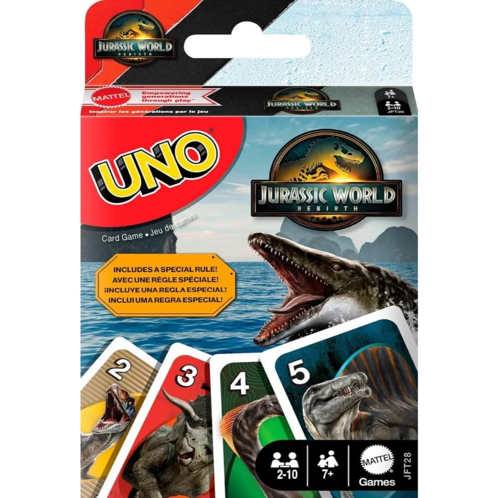Uno Jurassic World Rebirth Jogo De Cartas Mattel
