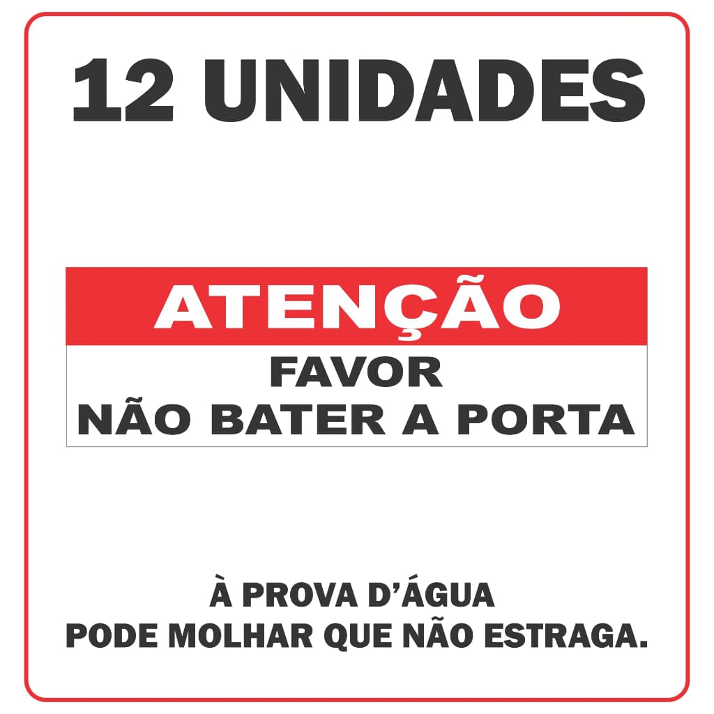Adesivos Não Bata A Porta, Taxi, Uber, 99, Motorista - 12 Unidades