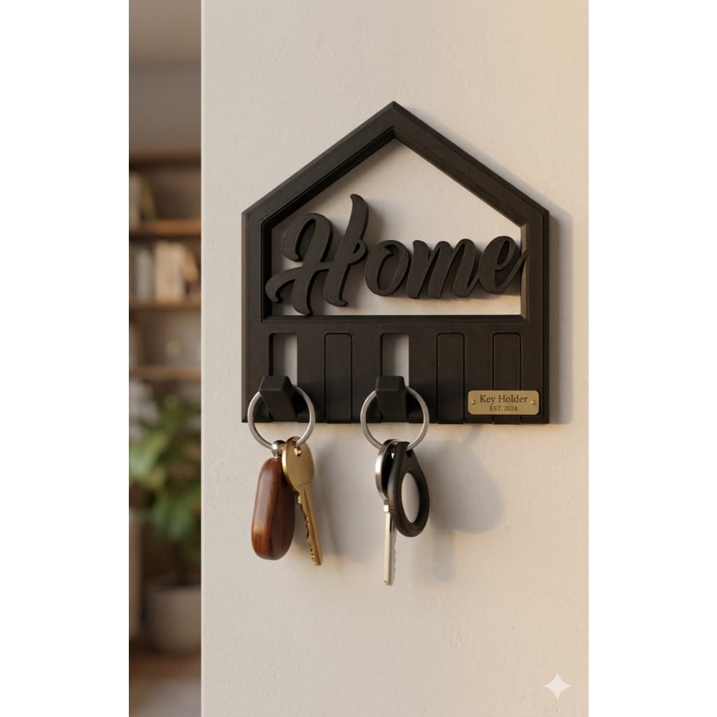 Porta Chaves De Parede Home Moderno Organizador Decorativo Com Fita Dupla Face