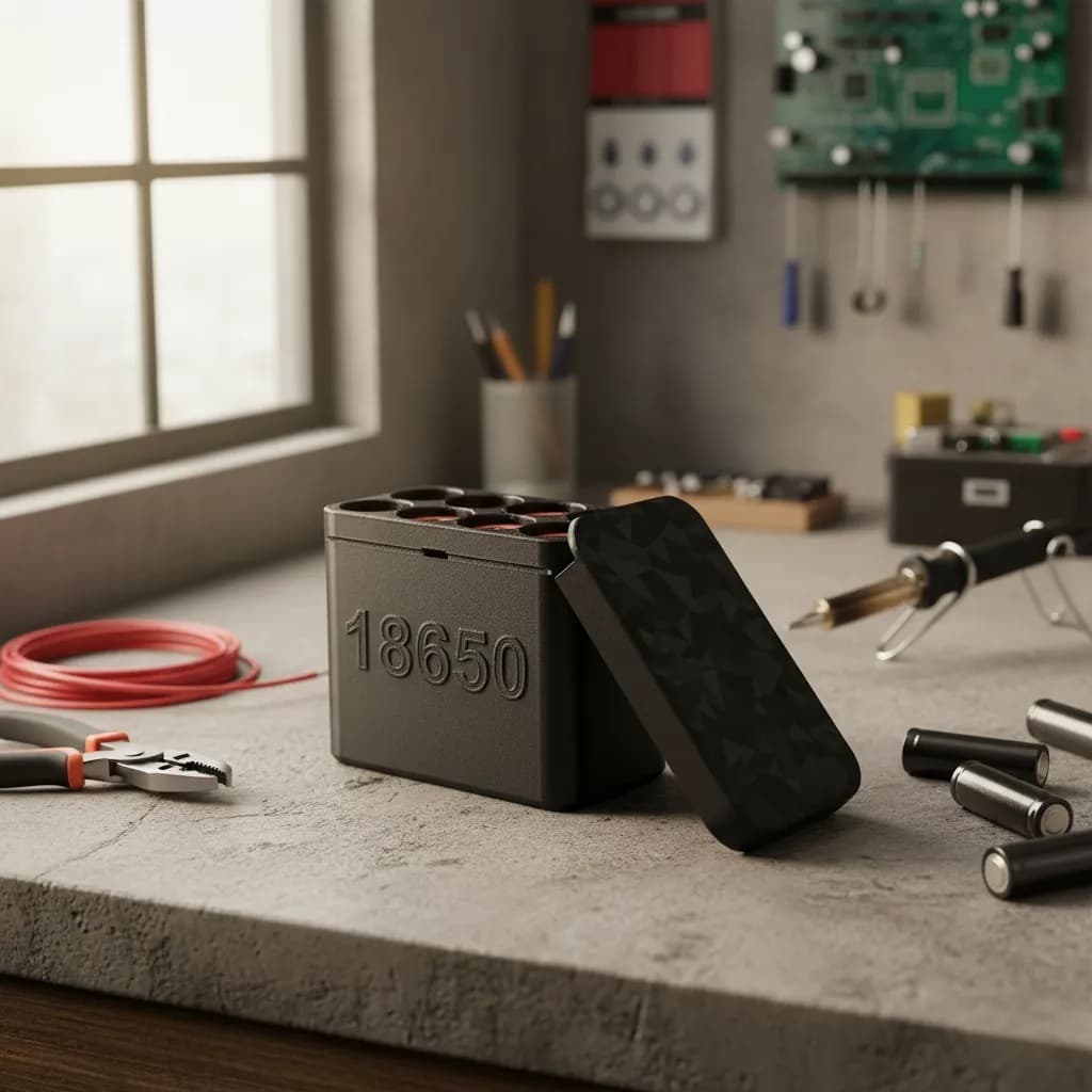 Estojo para Baterias 18650 e 26650 com Tampa Segura - Caixa Case para Baterias