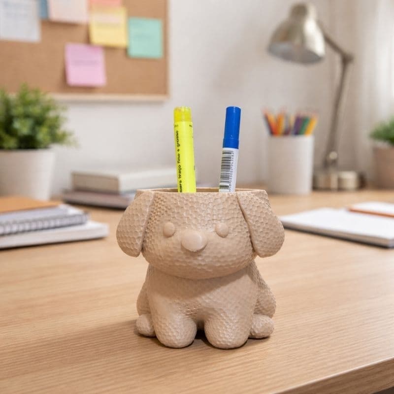 Organizador de Mesa Doguinho - Porta Lápis Criativo para Home Office