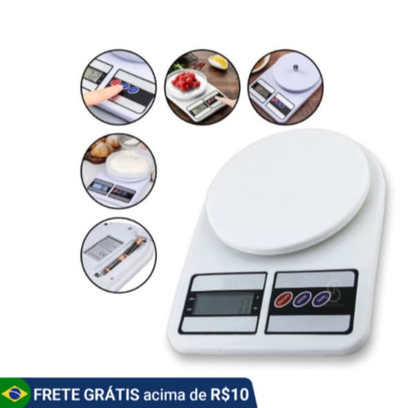 Balança Digital de cozinha Top Chef 1g à 10kg Cozinha Dieta Fitness Alimentação Saudavel.