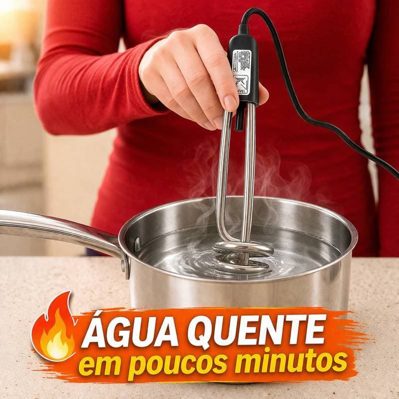 Ebulidor Elétrico Ferve Água Rápido Aquecedor Portátil Café Chá Imersão 500W 220V