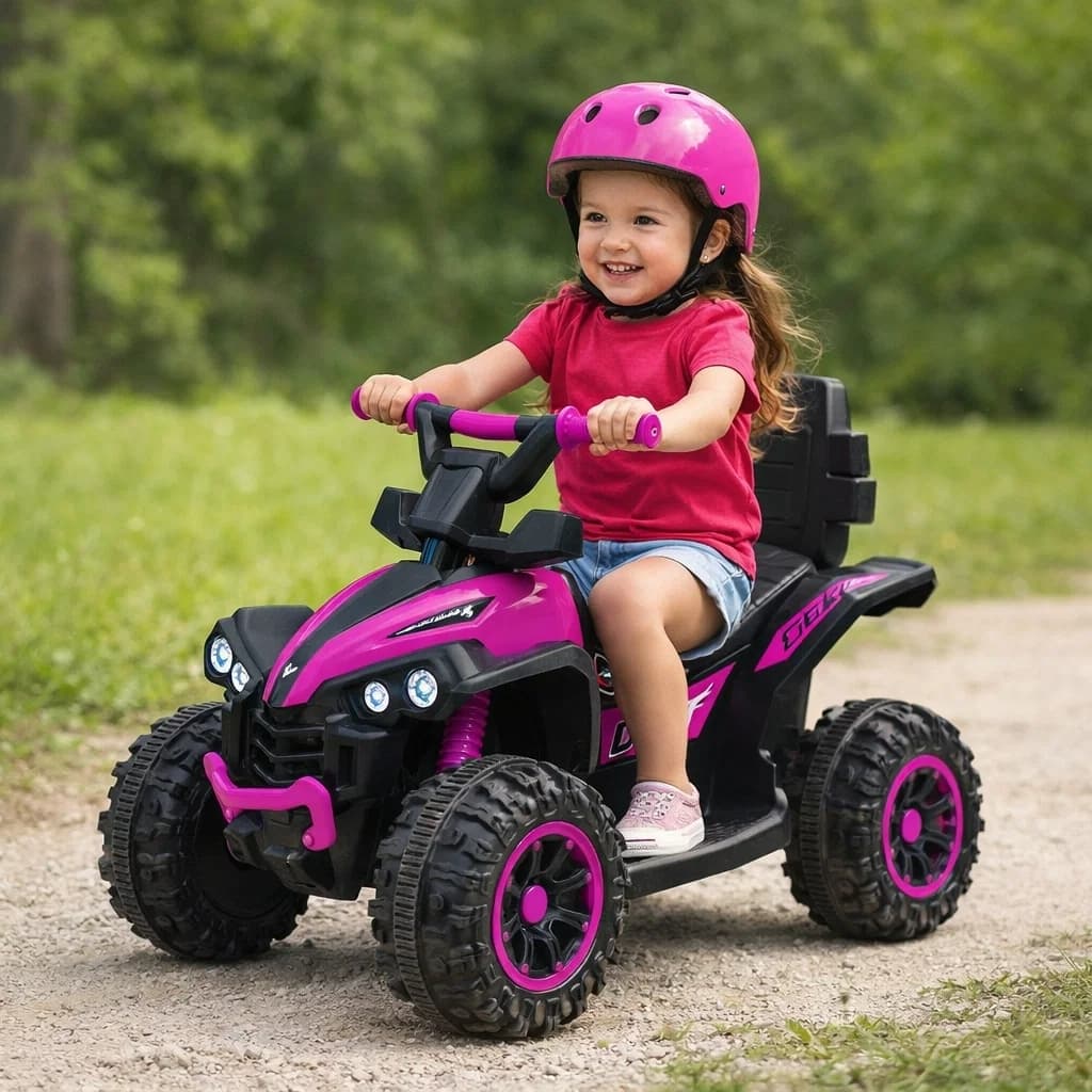 Quadriciclo Elétrico Infantil 4 Rodas Motoquinha Bateria Luz Som Acelerador Pé Passeio Criança