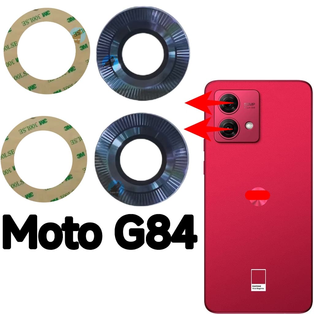 Lente da Câmera Para Moto G84 Vidro da Câmera Traseira G84 + Dupla Face 2pcs