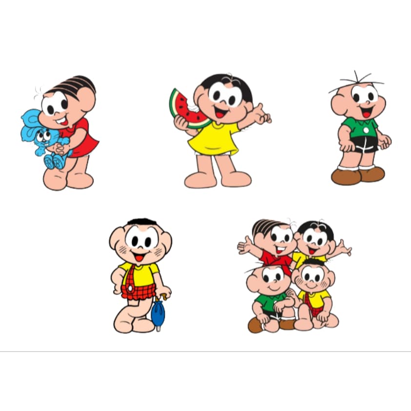 Turma da Mônica Kit com 20 Tag Aplique para lembrancinhas Personalizados para festa infantil
