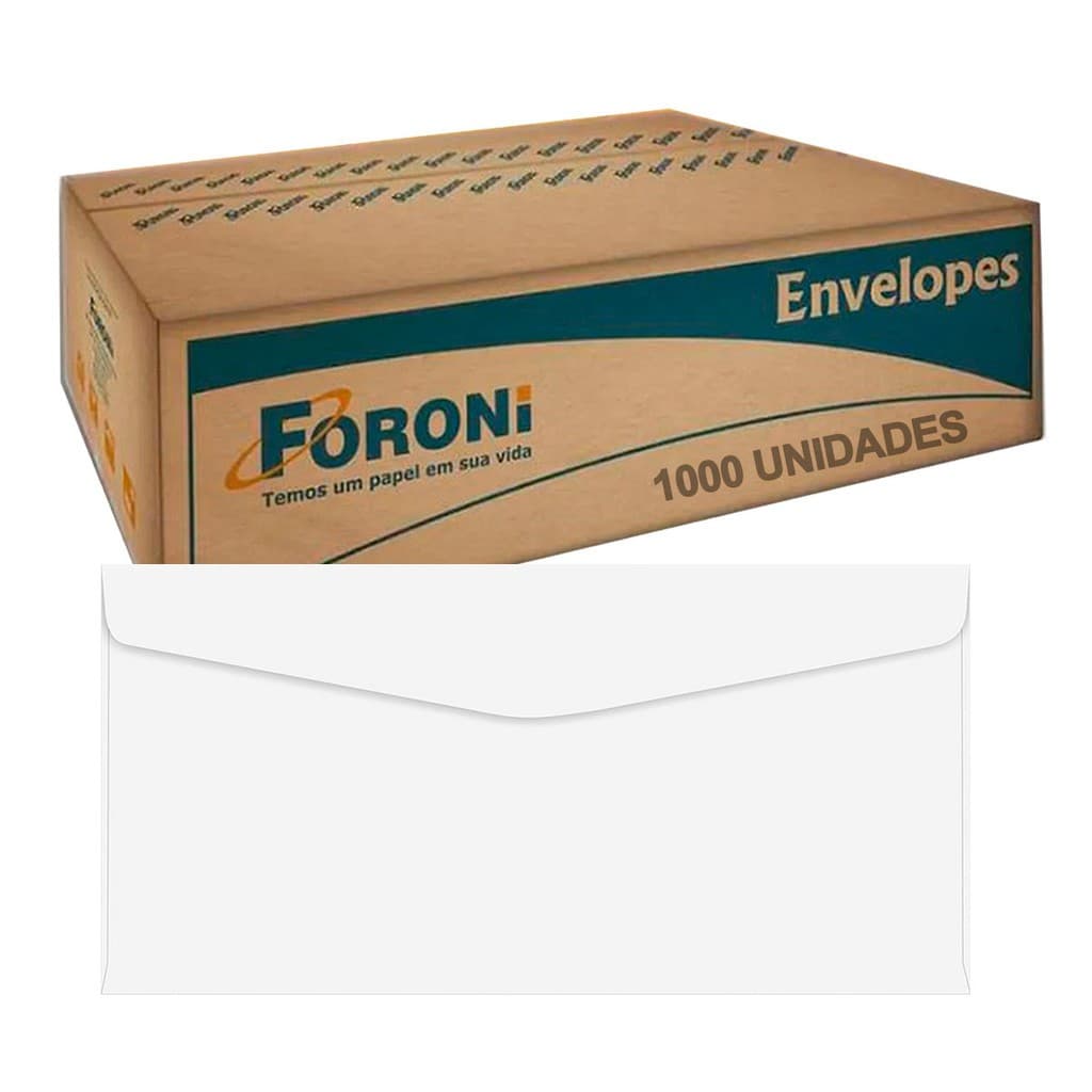 Envelope Foroni Oficio Branco 6300 11 x 22 Cm 1000 Unidades