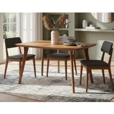 Mesa sala jantar Retangular 4 Lugares Elegance  1,20 x 0,80 Cinamomo sem vidro.