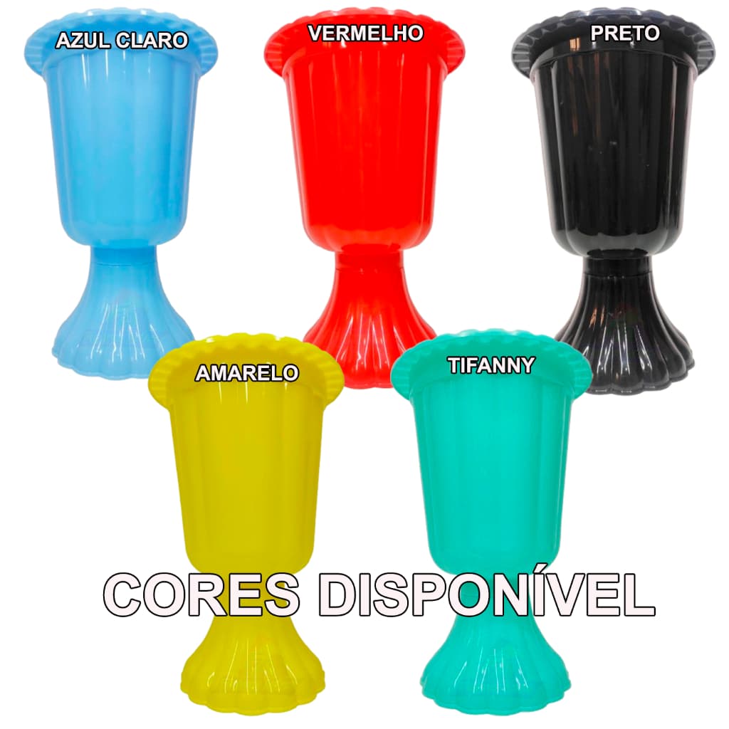 2-Vaso Grego - Vaso Decorativo - Centro de Mesa - Plástico - Vaso 18,5cm