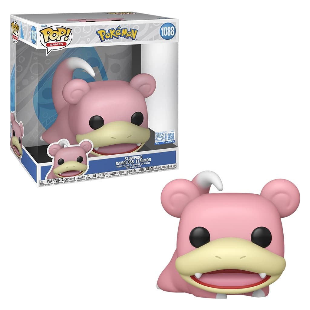 FUNKO POP GAMES POKÉMON SUPER SIZED 10" - SLOWPOKE 1088 NOVO ORIGINAL