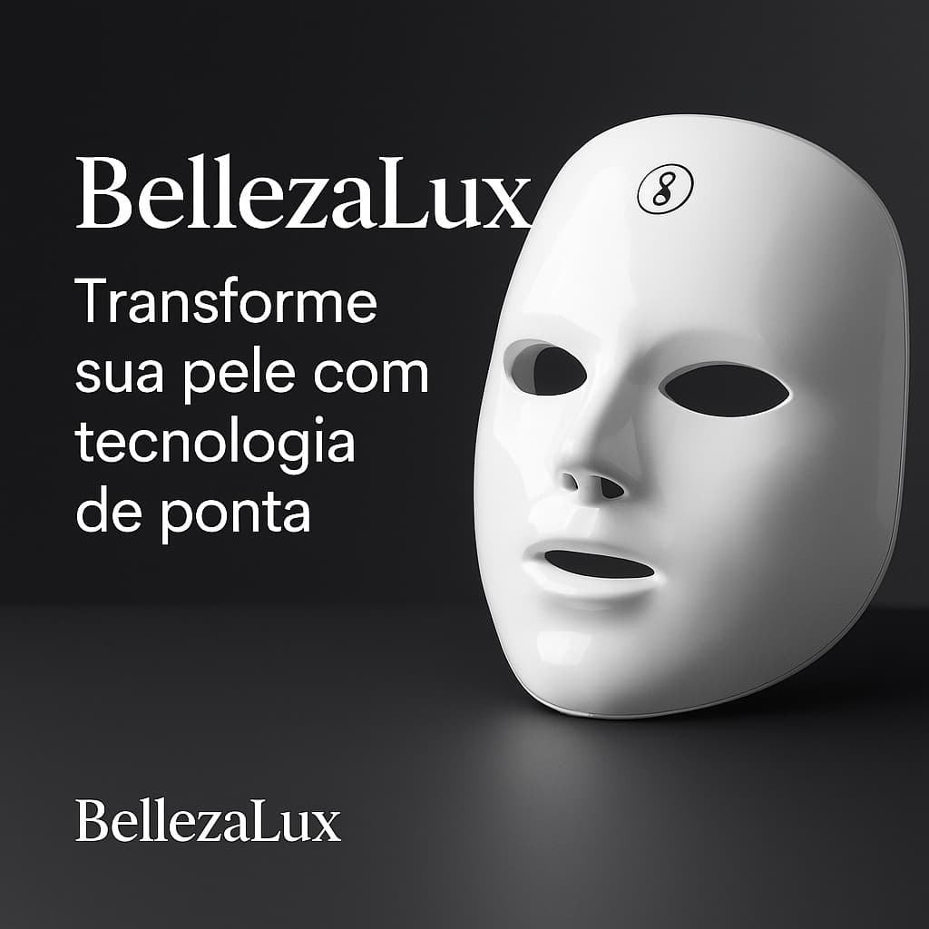 Máscara Facial LED 7 Cores Clareamento Rejuvenescimento e cuidados com a pele